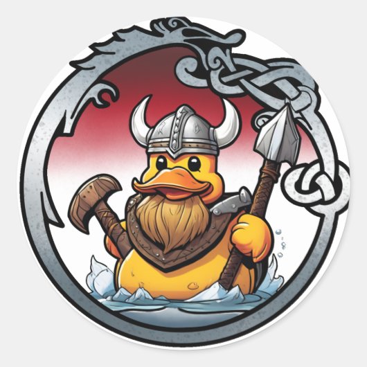 Wikinger-Aufkleber Runder Aufkleber (Vorderseite)