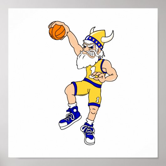 Wikinger Basketball-Slam Poster (Vorne)
