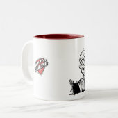 Wikinger besiegt Truman-Tasse Zweifarbige Tasse (Vorderseite Links)