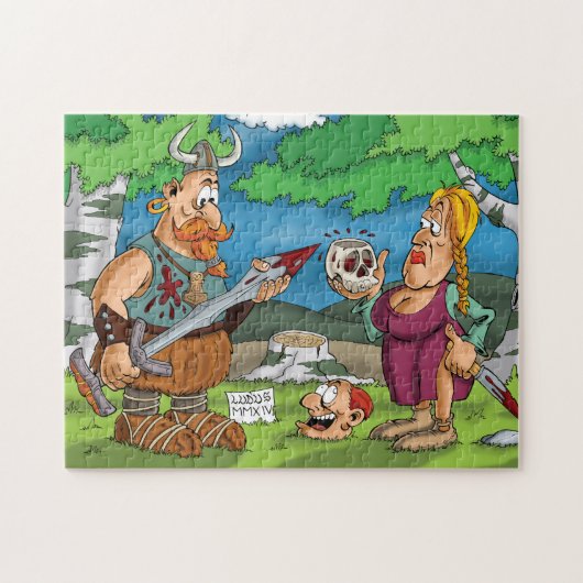 Wikinger-Cartoon-Puzzlespiel Puzzle (Horizontal)
