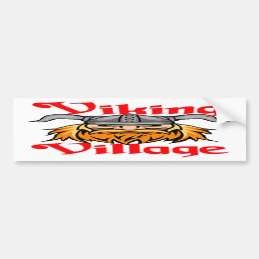 "Wikinger-Dorf-" Autoaufkleber (Vorne)