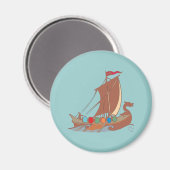 Wikinger Drachenboot vikings dragon boat Magnet (Vorderseite/Rückseite)