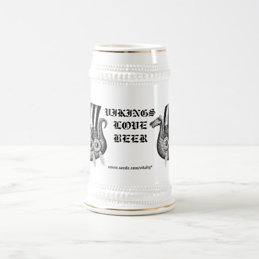 Wikinger Drekar im Bierglas (Mittel)