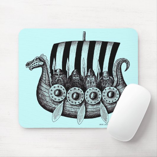 Wikinger Drekar im Mousepad (Mit Mouse)