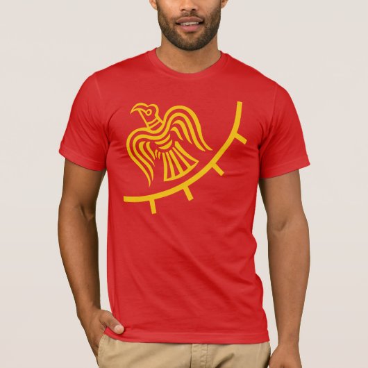 Wikinger-Flagge auf rotem Shirt (Vorderseite)