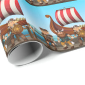 Wikinger Geschenkpapier (Rolleneckpunkt)
