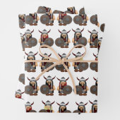 Wikinger-Geschenkpapier-Set mit 3 flachen Bögen Geschenkpapier Set (Beispiel)