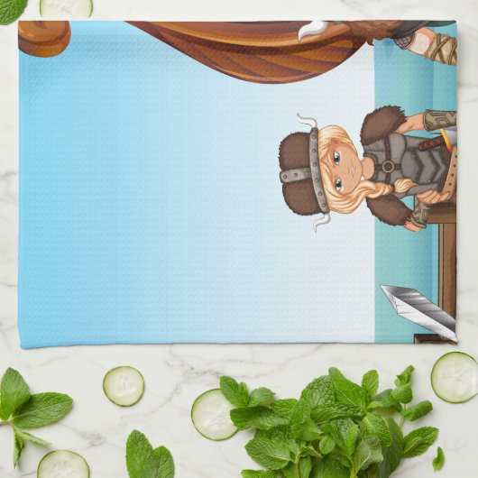 Wikinger Geschirrtuch (Gefaltet)