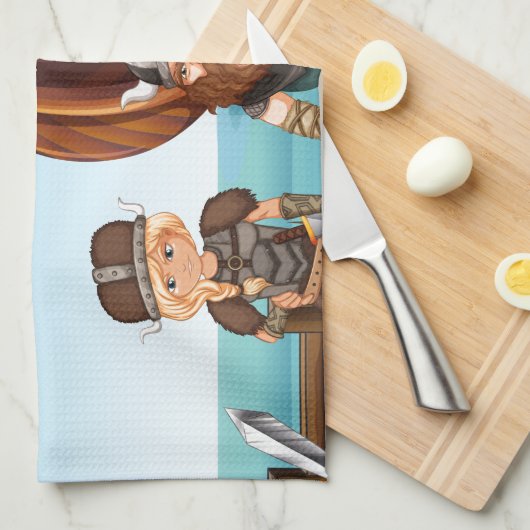 Wikinger Geschirrtuch (Viertel Falte)