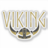 Wikinger-Hornhelm-Vinyl-Aufkleber Aufkleber (Vorderseite)