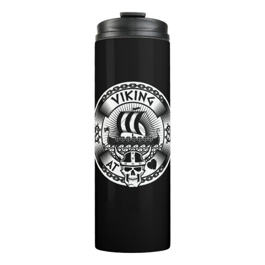 Wikinger im Herzen Thermosbecher (Vorderseite)
