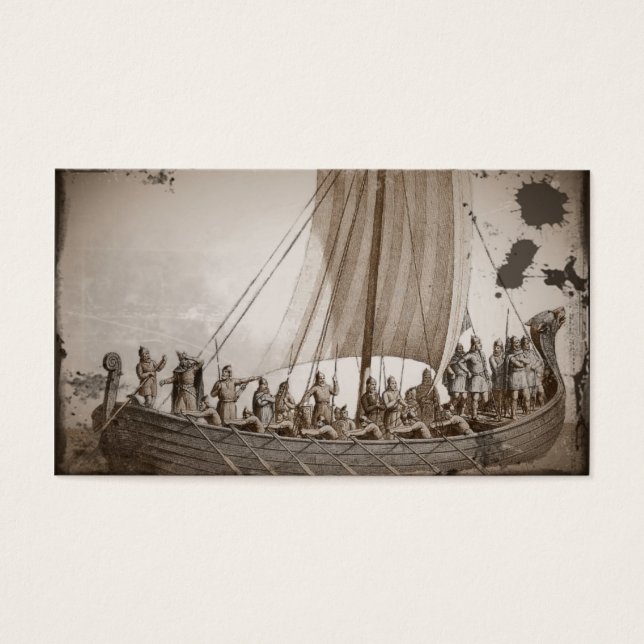 Wikinger in einem Langboot (Vorderseite)