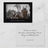 Wikinger in Longboat Visitenkarte (Vorne/Hinten)