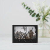 Wikinger in Longboat Visitenkarte (Stehend Vorderseite)