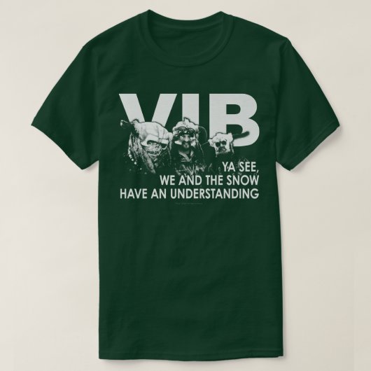 Wikinger in Schwarz Wir und Schnee T-Shirt (Design vorne)