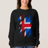 Wikinger isländische Flagge Sweatshirt (Vorderseite)