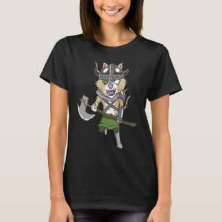 Wikinger-Katze Valhalla Krieger T-Shirt