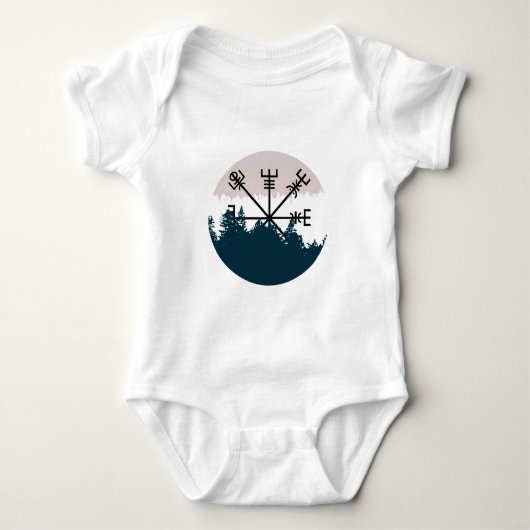 Wikinger-Kompass "Vegvísir " Baby Strampler (Vorderseite)