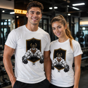 Wikinger-Krieger-Barbar-Gym-Kraftsportler T-Shirt