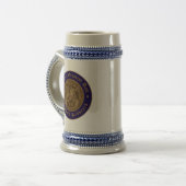 Wikinger Krieger größter Papa Bierglas (Vorderseite Links)