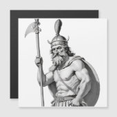 Wikinger-Krieger. Magnetkarte (Vorne/Hinten)