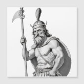 Wikinger-Krieger. Magnetkarte (Vorderseite)