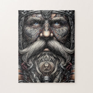 Wikinger-Krieger-Porträt 252-Teile-Puzzle Puzzle