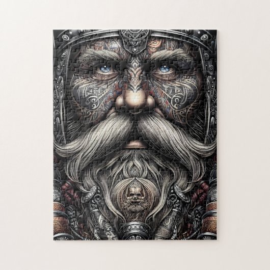 Wikinger-Krieger-Porträt 252-Teile-Puzzle Puzzle (Vertikal)