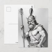 Wikinger-Krieger. Postkarte (Vorne/Hinten)