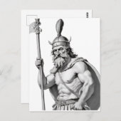 Wikinger-Krieger. Postkarte (Vorne/Hinten)