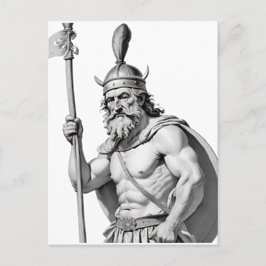 Wikinger-Krieger. Postkarte (Vorderseite)