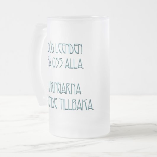 Wikinger lächeln zurück mattglas bierglas (Vorderseite Links)