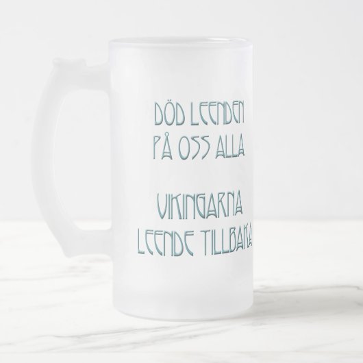 Wikinger lächeln zurück mattglas bierglas (Links)