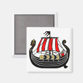 Wikinger Langschiff für Wikinger Magnet (Vorderseite/Rückseite)