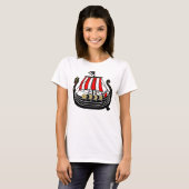 Wikinger Langschiff für Wikinger T-Shirt (Vorne ganz)