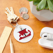 Wikinger Langschiff Silhouette Drakkar Schiff Schlüsselanhänger