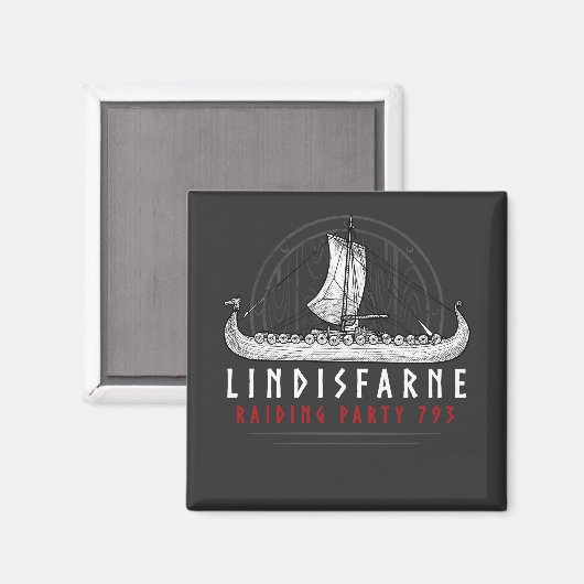Wikinger Lindisfarne Raiding Party Magnet (Vorderseite/Rückseite)