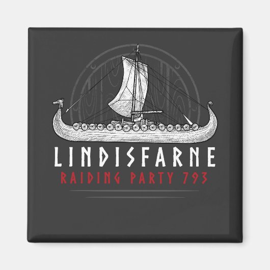 Wikinger Lindisfarne Raiding Party Magnet (Vorne)
