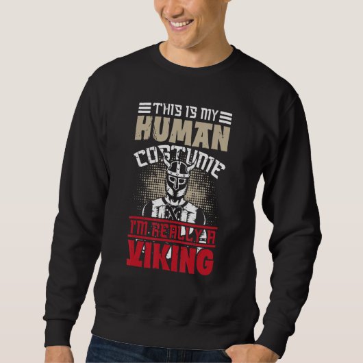 Wikinger mit Helm Wikinger in der nordischen Mytho Sweatshirt (Vorderseite)