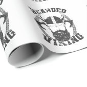 Wikinger mit Vollbart Bearded Viking Geschenkpapier (Rolleneckpunkt)