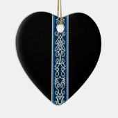 Wikinger Muster Blau Keramik Ornament (Rechts)