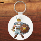 Wikinger oder gallischer Krieger Schlüsselanhänger (Vorderseite)