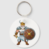 Wikinger oder gallischer Krieger Schlüsselanhänger (Rückseite)