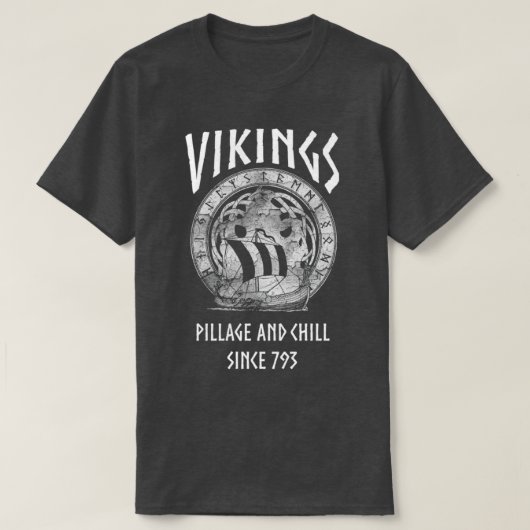 Wikinger Pillage und Kälte seit T-Shirt (Design vorne)