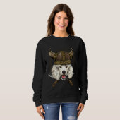 Wikinger Pudel Renaissance Nordisch Heide Valhalla Sweatshirt (Vorne ganz)