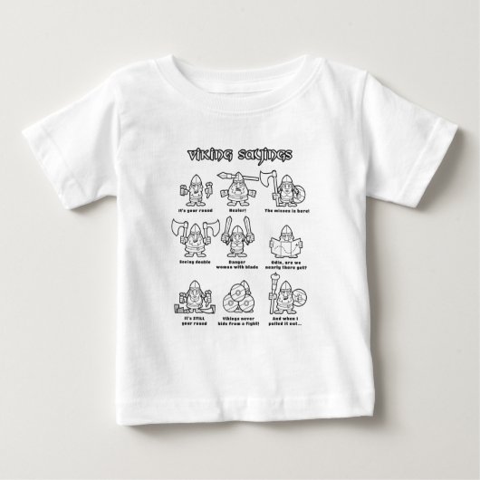 Wikinger-Redewendungen Baby T-shirt (Vorderseite)