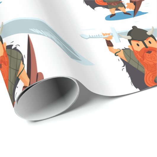 Wikinger-Regel Geschenkpapier (Rolleneckpunkt)