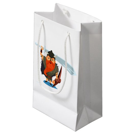 Wikinger-Regel Kleine Geschenktüte (Vorderseite Schrägansicht)