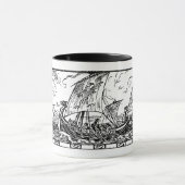 Wikinger-Schiffe Tasse (Zentrum)