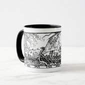 Wikinger-Schiffe Tasse (Vorderseite Links)